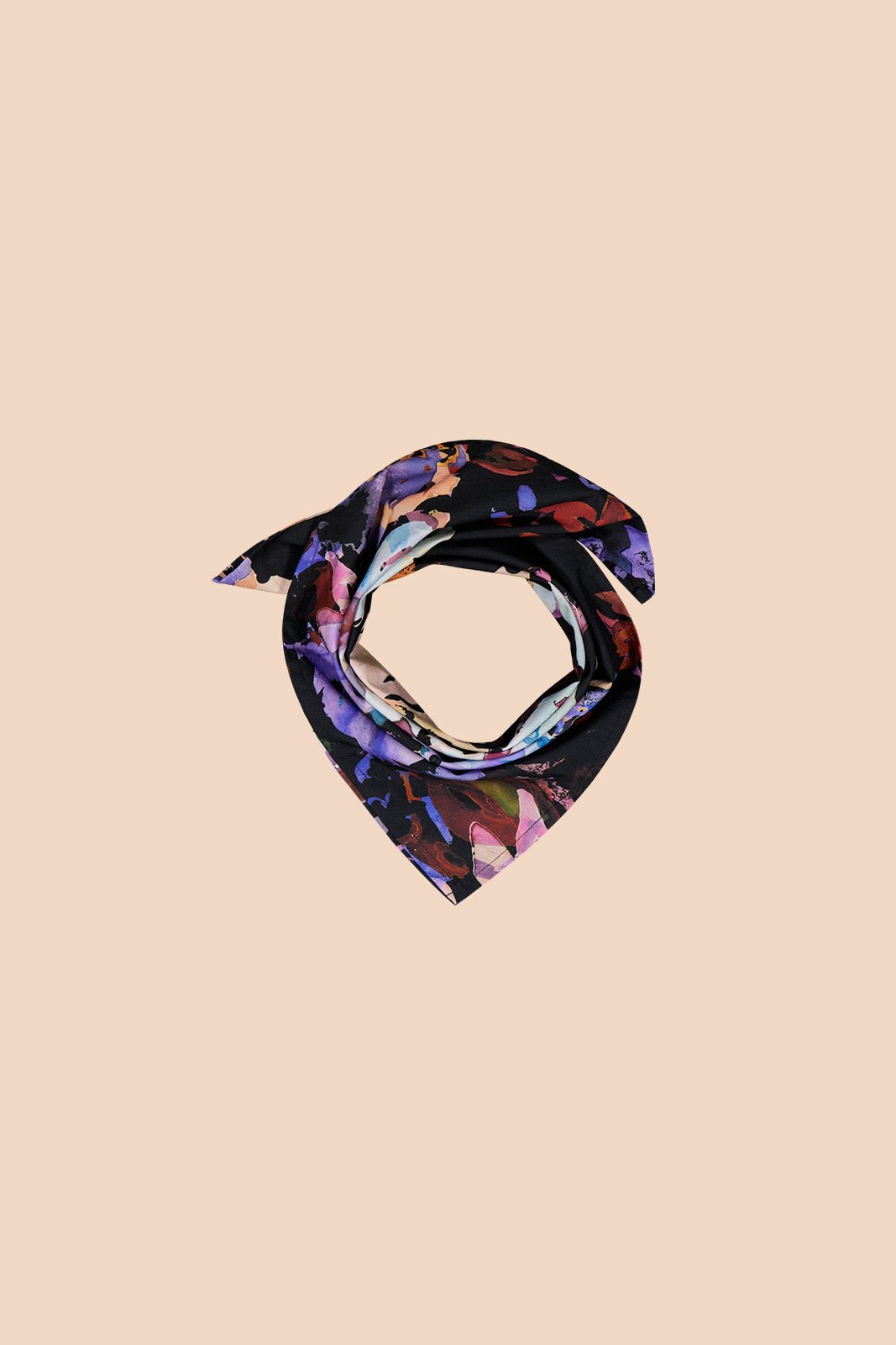 Square Scarf, Black Anemone - Kaiko Clothing Company Oy