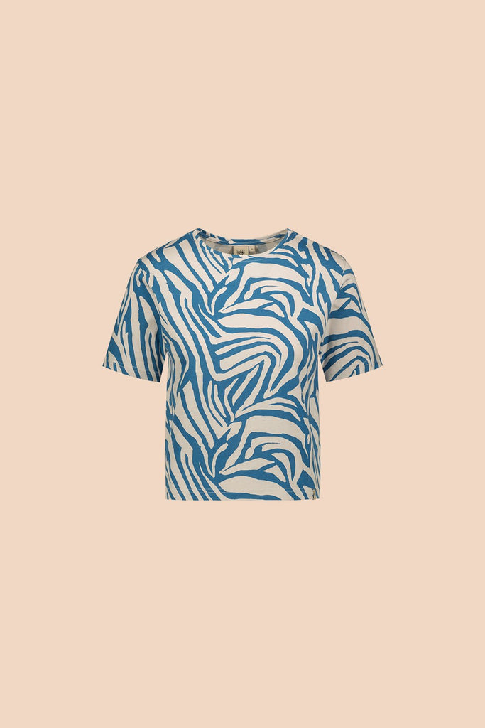 T-Shirt, Zebra Blue - Kaiko Clothing Company Oy