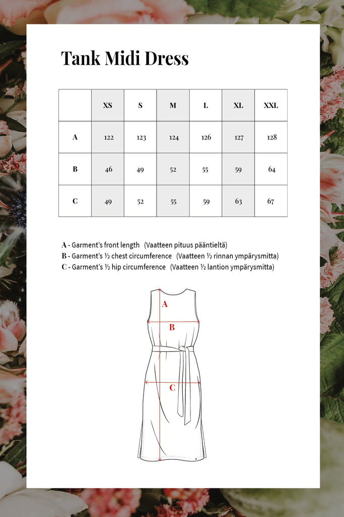 Tank Midi Dress, Taffy - Kaiko Clothing Company Oy