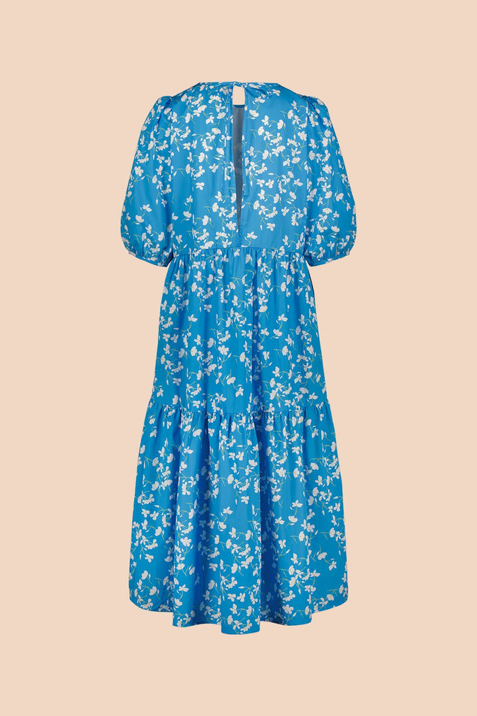 Tiered Midi Dress, Vanilla Garden - Kaiko Clothing Company Oy