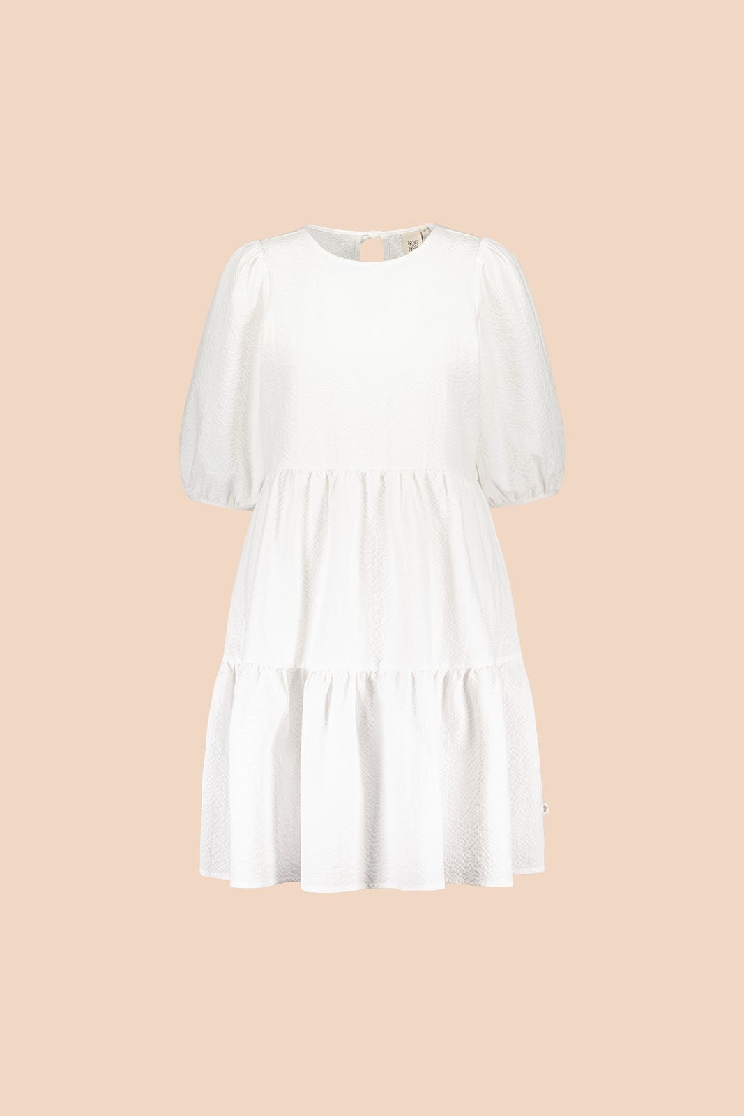 Tiered Mini Dress, White - Kaiko Clothing Company Oy