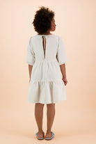 Tiered Mini Dress, White - Kaiko Clothing Company Oy