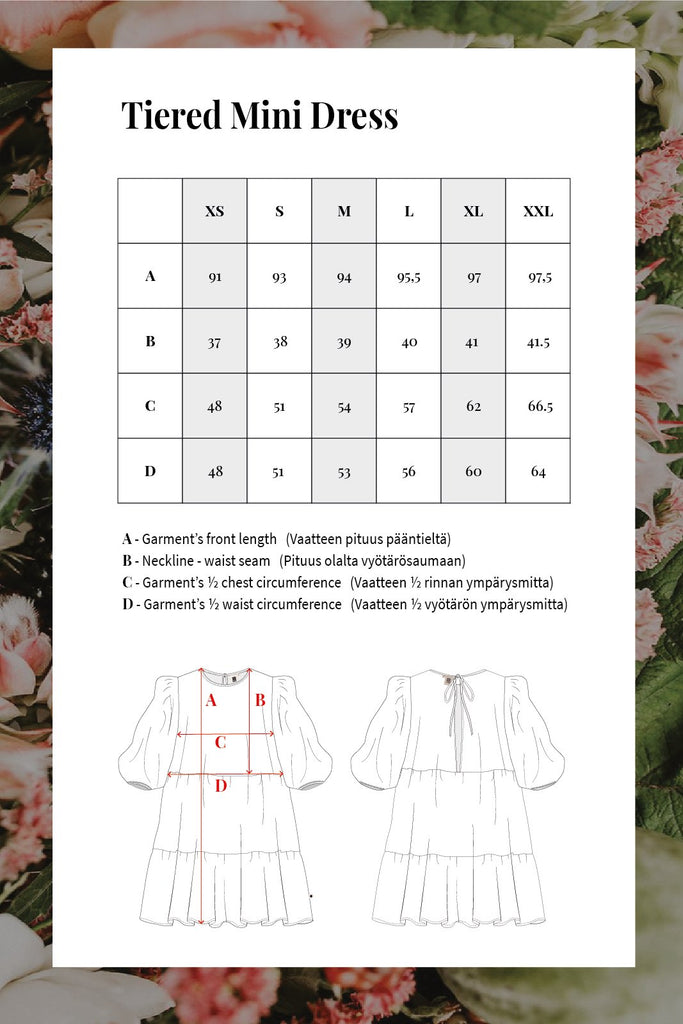 Tiered Mini Dress, Zebra Lemon - Kaiko Clothing Company Oy