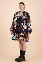 Voluminous Tunic, Black Anemone - Kaiko Clothing Company Oy