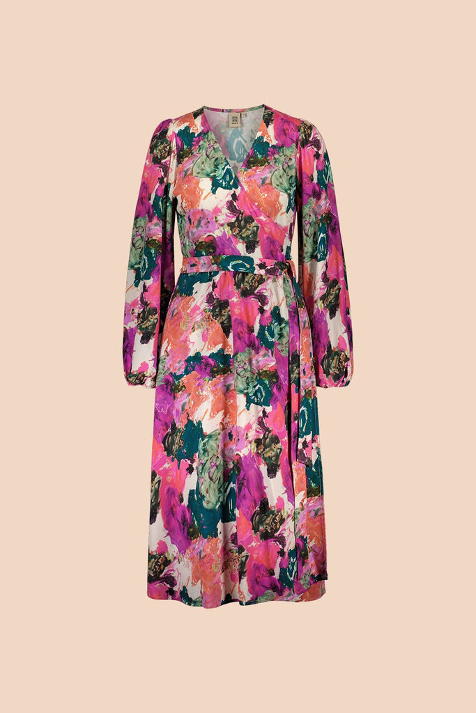 Wrap Dress, Aquarelle - Kaiko Clothing Company Oy