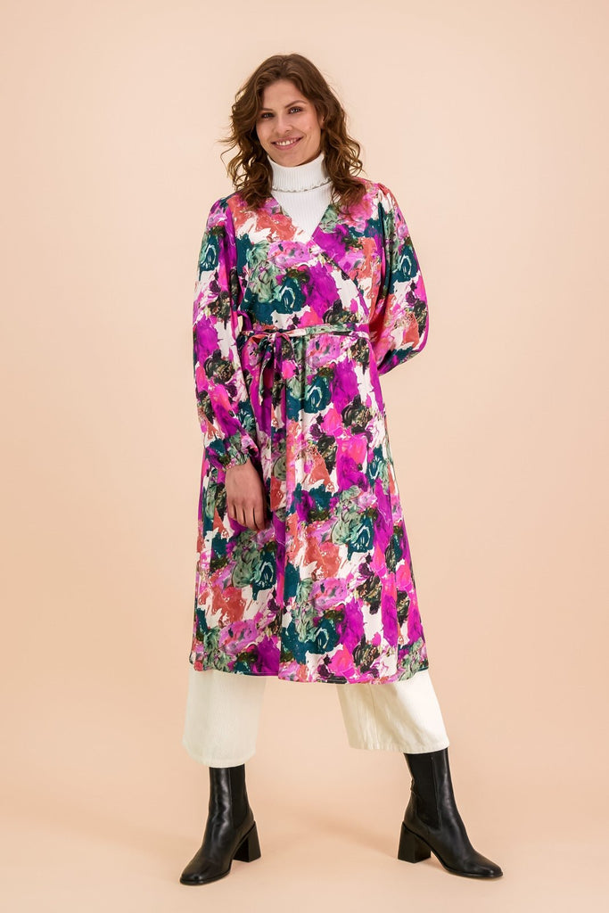 Wrap Dress, Aquarelle - Kaiko Clothing Company Oy