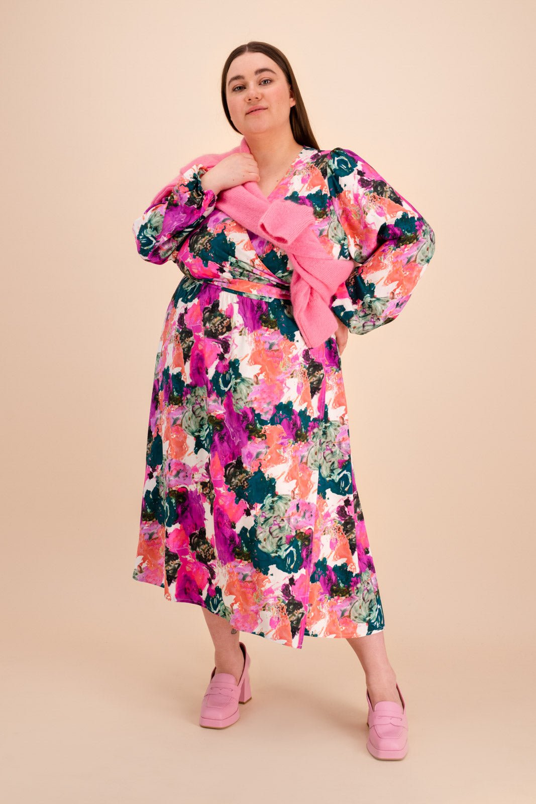 Wrap Dress, Aquarelle - Kaiko Clothing Company Oy