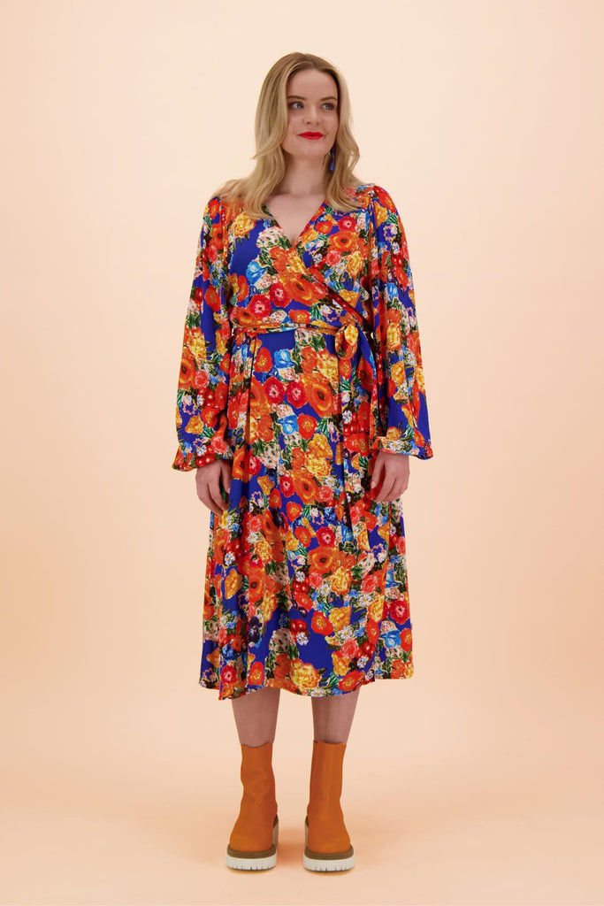 Wrap Dress, Marigold - Kaiko Clothing Company Oy