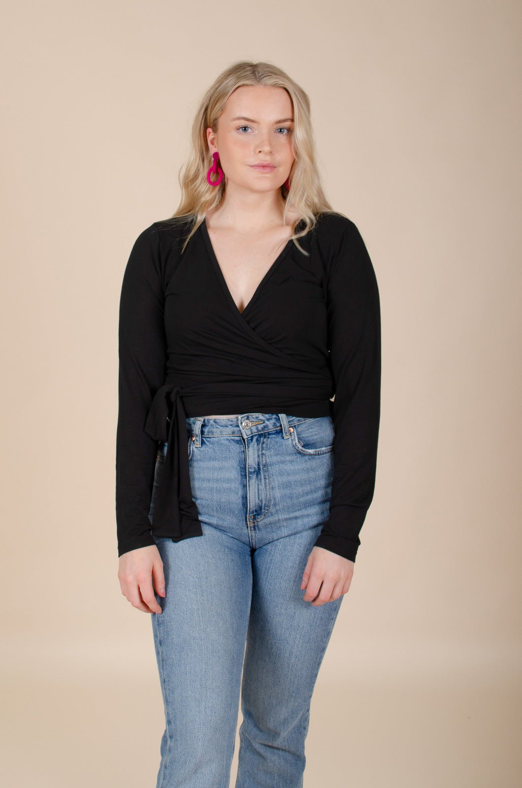 Wrap Top, Black - Kaiko Clothing Company Oy