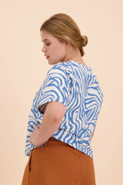 Zebra Blue -kangas - Kaiko Clothing Company Oy