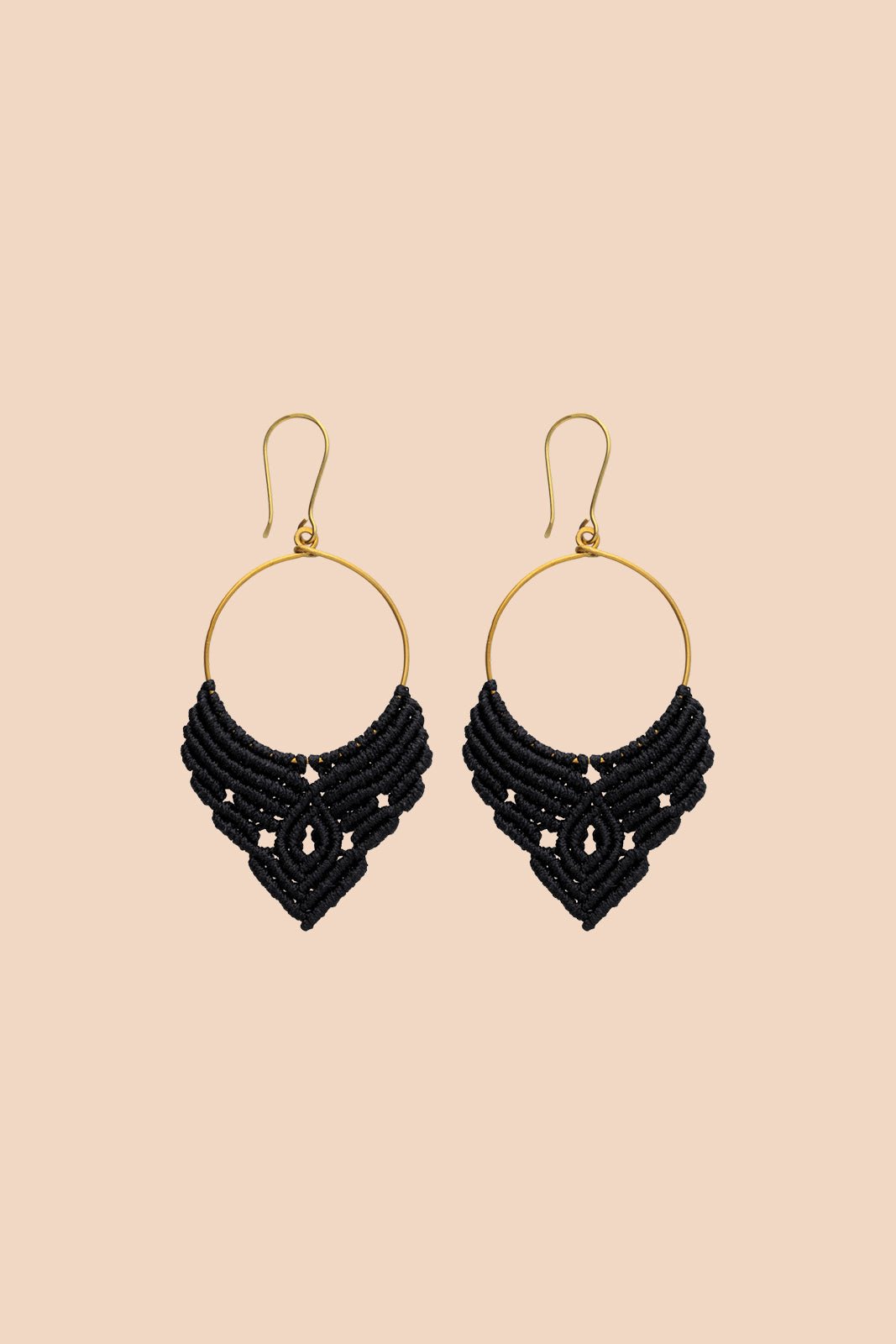 Zoe Earrings, Black - Kaiko Clothing Company Oy